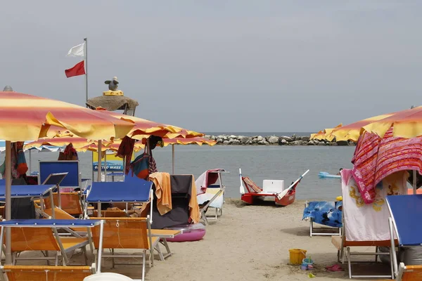 Strand Adriai Tengernél Olaszország — Stock Fotó