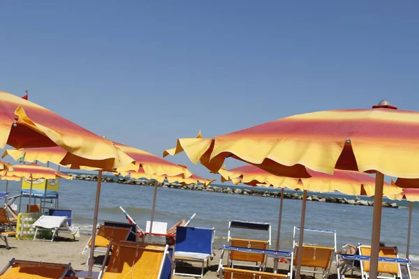 Spiaggia Sul Mare Adriatico Italia — Foto Stock