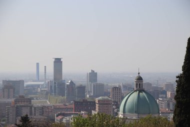 Brescia, Kuzey İtalya'daki havadan görünümü