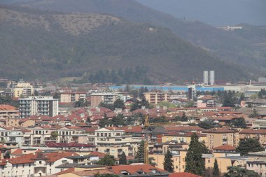 Brescia, Kuzey İtalya'daki havadan görünümü