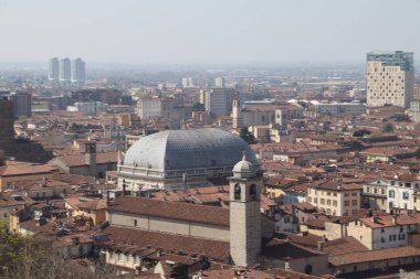 Brescia, Kuzey İtalya'daki havadan görünümü