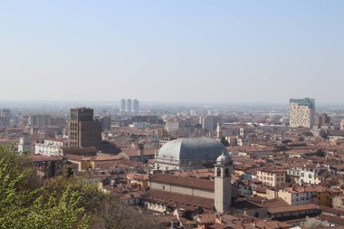 Brescia, Kuzey İtalya'daki havadan görünümü