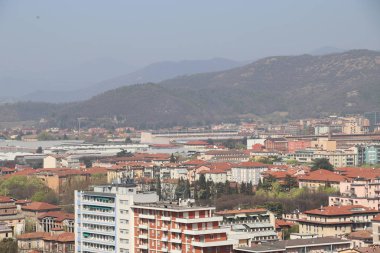 Brescia, Kuzey İtalya'daki havadan görünümü
