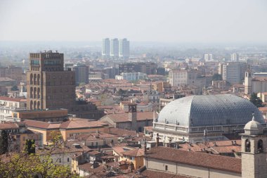 Brescia, Kuzey İtalya'daki havadan görünümü