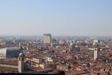 Brescia, Kuzey İtalya'daki havadan görünümü