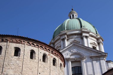 Eski ve yeni Katedrali, Brescia alacakaranlıkta, Unesco Dünya Mirası İtalya