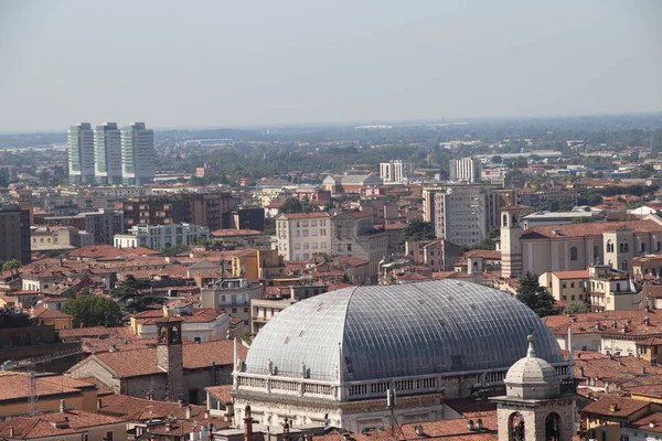 Bir Brescia Şehir Kuzey Talya Daki Havadan Görünümü — Stok fotoğraf