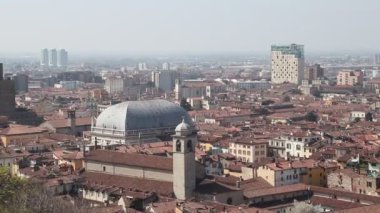 Brescia, Kuzey İtalya'daki havadan görünümü