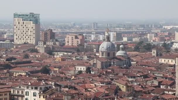 布雷西亚 意大利北部的鸟瞰图 — 图库视频影像