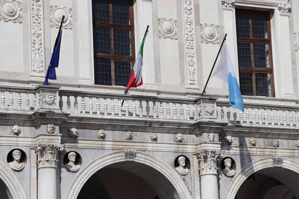 Brescia Belediye Binası Loggia Sarayı Binasında Görünüm Brescia Kuzey Italya — Stok fotoğraf