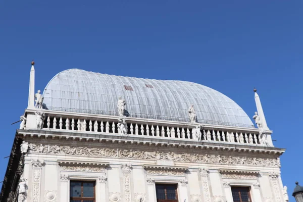 Brescia Belediye Binası Loggia Sarayı Binasında Görünüm Brescia Kuzey Italya — Stok fotoğraf