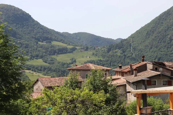 Vue Sur Petit Village Costa Gargnano Dans Les Montagnes Lac — Photo