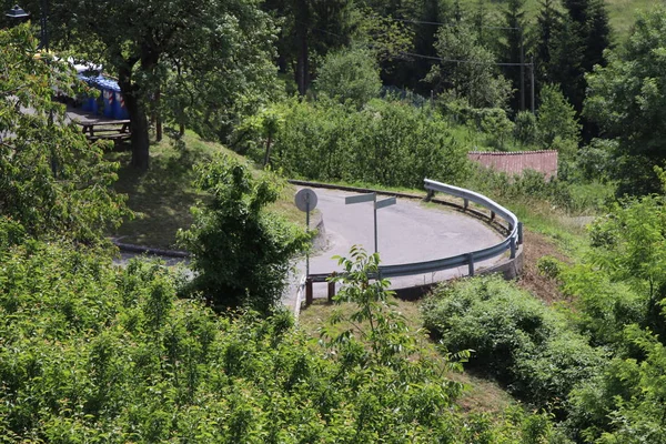 Blick Auf Das Kleine Dorf Costa Gargnano Den Bergen Des — Stockfoto