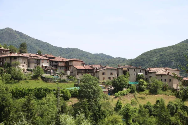 Uitzicht Het Kleine Dorpje Costa Gargnano Bergen Van Het Gardameer — Stockfoto