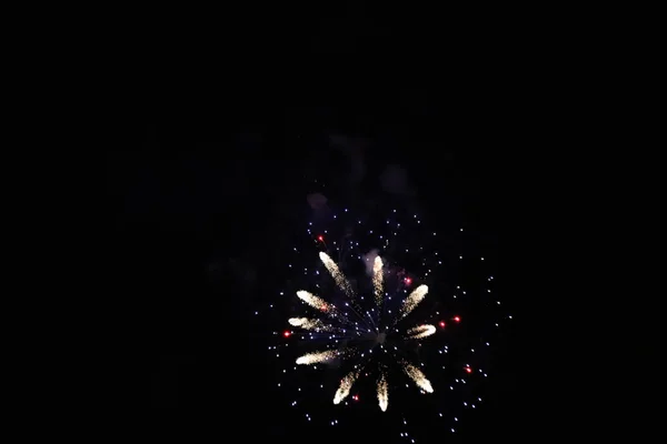 Fogos Artifício Para Comemorar Aniversário Itália — Fotografia de Stock