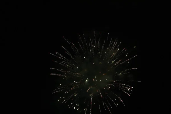 Fuochi Artificio Festeggiare Anniversario Italia — Foto Stock