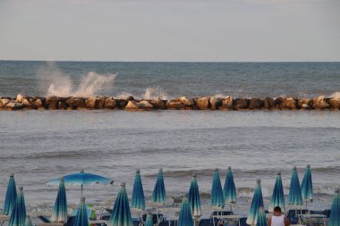 Gatteo plaj İtalya Adriyatik Denizi üzerinde