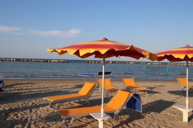 Gatteo plaj İtalya Adriyatik Denizi üzerinde