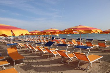 Gatteo plaj İtalya Adriyatik Denizi üzerinde