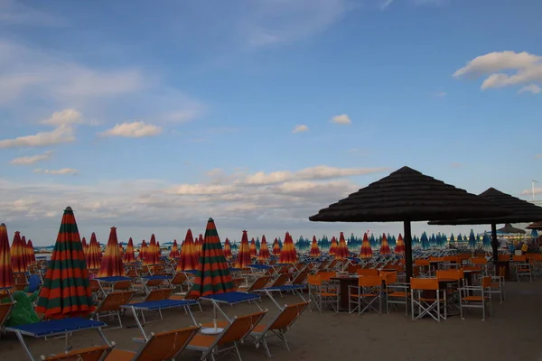 Spiaggia Gatteo Sul Mare Adriatico Italia — Foto Stock