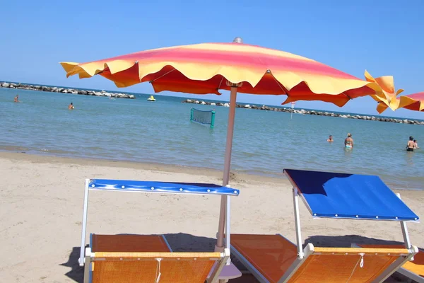 Spiaggia Gatteo Sul Mare Adriatico Italia — Foto Stock