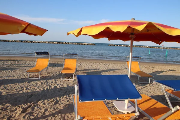 Spiaggia Gatteo Sul Mare Adriatico Italia — Foto Stock