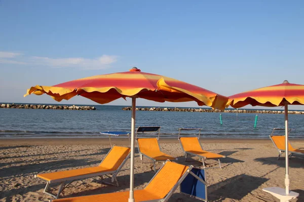 Spiaggia Gatteo Sul Mare Adriatico Italia — Foto Stock