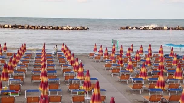 Пляж Гаттео Адриатическом Море Италии — стоковое видео