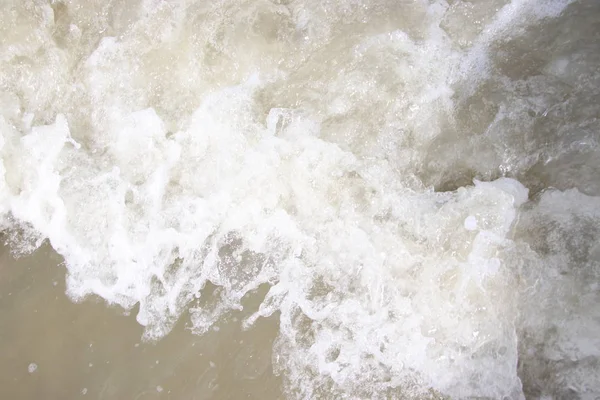 Des Vagues Mer Sur Rivage Plage Monter Les Vagues Dans — Photo