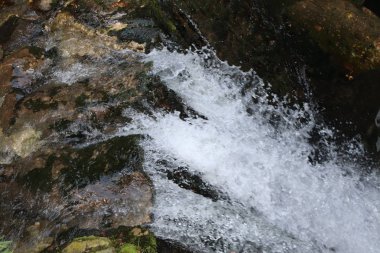 İtalya 'da yazın çok güzel bir şelale olur. Hızlı bir şelale. Aşağıdan şelalenin manzarası