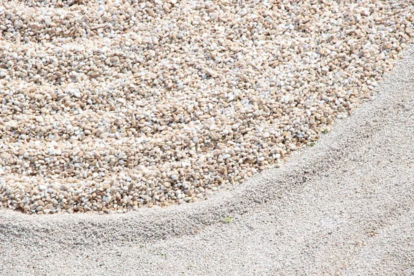 Motif Jardin Zen Sur Sable Pierre Vue Dessus Méditation Harmonie — Photo