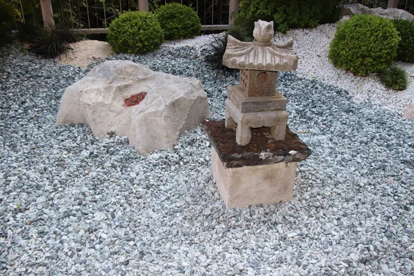 Patrón Jardín Zen Arena Piedra Vista Superior Meditación Armonía — Foto de Stock