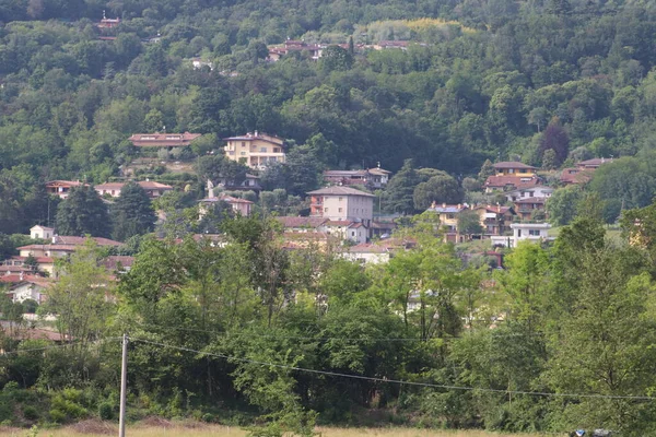 Vista Para Pequena Cidade Botticino Norte Itália — Fotografia de Stock