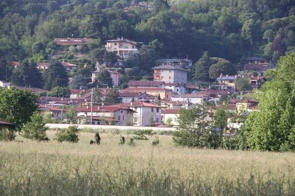 Vista Sulla Cittadina Botticino Nel Nord Italia — Foto Stock