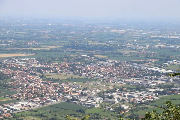 Pohled Brescia Město Severní Itálii Hory — Stock fotografie