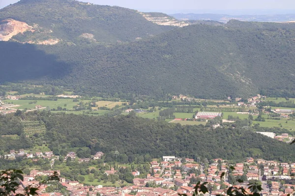 Vista Brescia Una Ciudad Norte Italia Desde Montaña —  Fotos de Stock