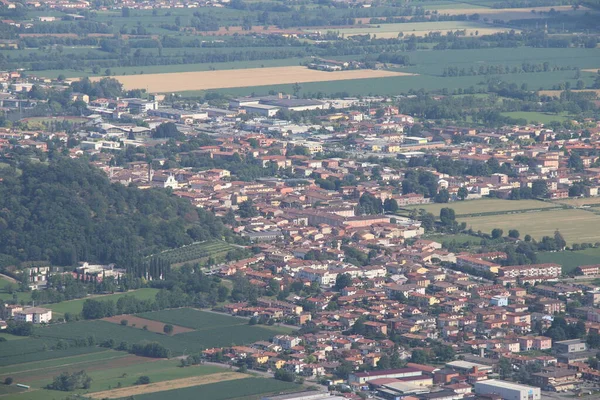 Pohled Brescia Město Severní Itálii Hory — Stock fotografie