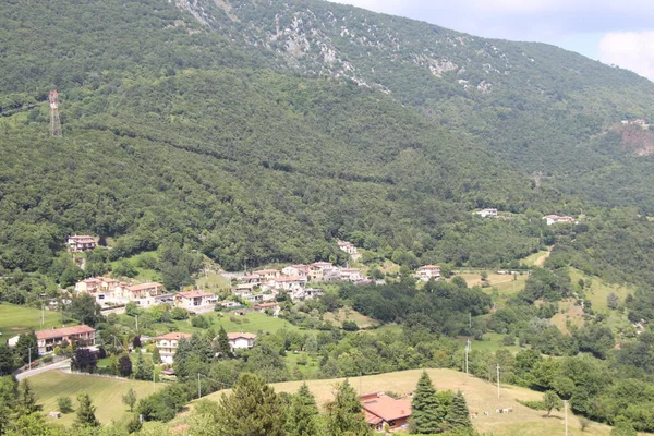 Vue Petit Village Dans Les Montagnes Nord Italie — Photo