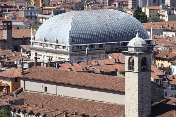 Bir Brescia Şehir Kuzey Talya Daki Havadan Görünümü — Stok fotoğraf