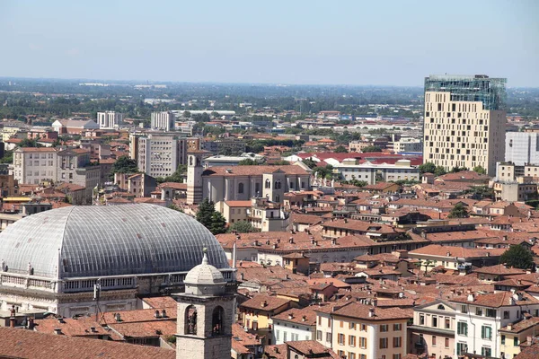 Bir Brescia Şehir Kuzey Talya Daki Havadan Görünümü — Stok fotoğraf