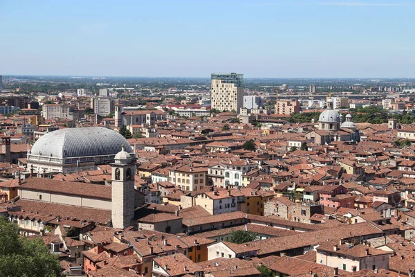 Bir Brescia Şehir Kuzey Talya Daki Havadan Görünümü — Stok fotoğraf