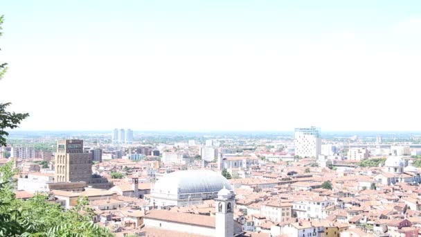 Vista Aérea Brescia Ciudad Norte Italia — Vídeos de Stock