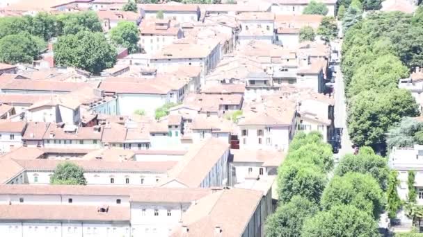 布雷西亚 在意大利北部城市鸟瞰图 — 图库视频影像
