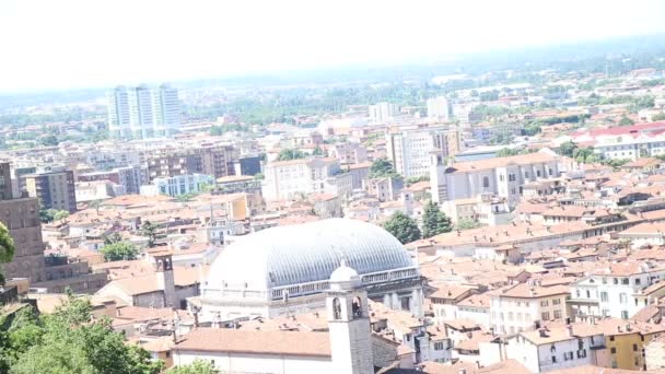 Vista Aérea Brescia Ciudad Norte Italia — Vídeos de Stock