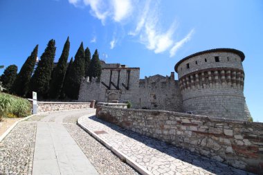 Antik kale Brescia, Kuzey İtalya'daki bir şehir