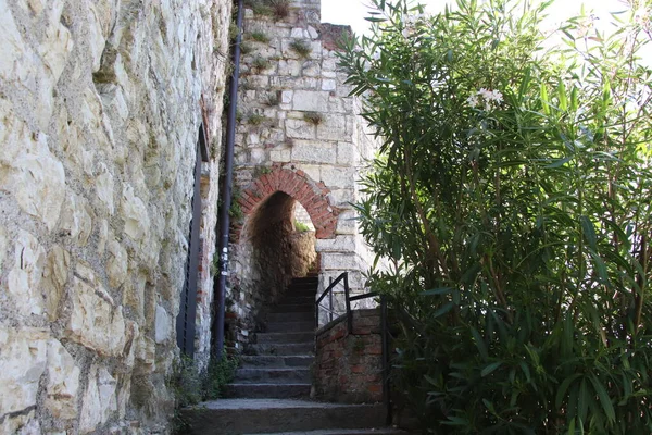 Αρχαίο Κάστρο Της Brescia Μια Πόλη Στη Βόρεια Ιταλία — Φωτογραφία Αρχείου