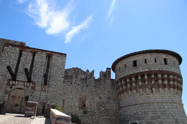 Antiguo Castillo Brescia Una Ciudad Norte Italia —  Fotos de Stock