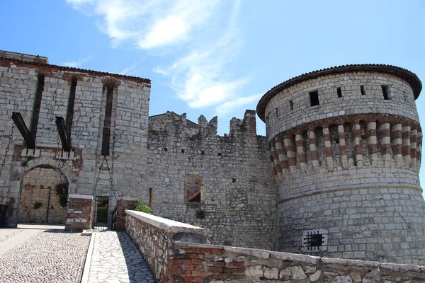 Antiguo Castillo Brescia Una Ciudad Norte Italia —  Fotos de Stock