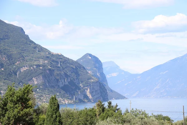 Vista Lago Garda Nel Nord Italia — Foto Stock