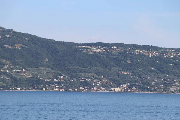 Pohled Jezero Garda Severní Itálii — Stock fotografie